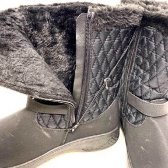 Cherokee Women's Winter Boot Faux Fur Zipper Black Size 9 - Picture 7 of 7